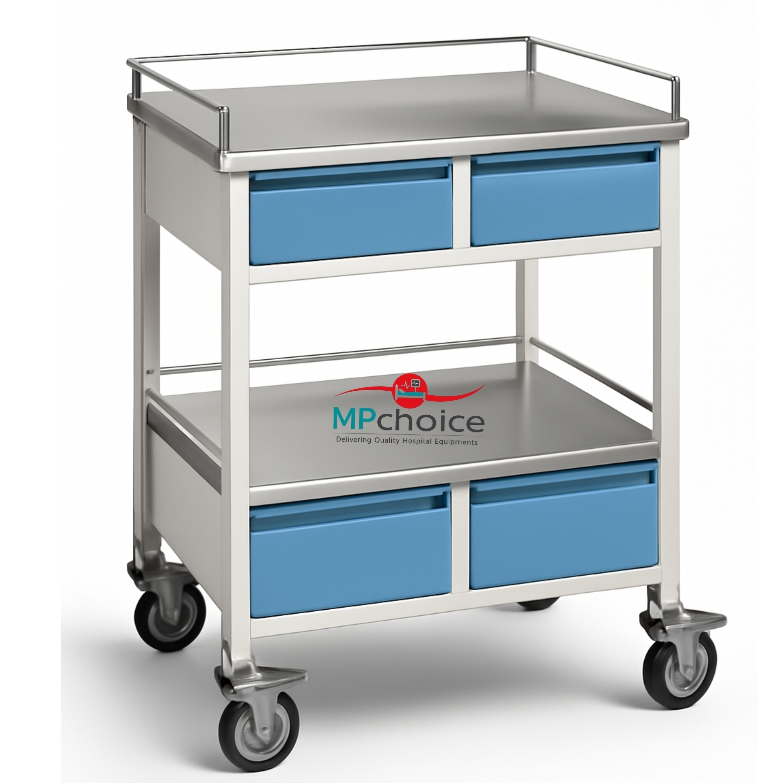 Medicine Trolley with 4 Drawers
